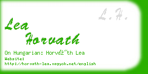 lea horvath business card